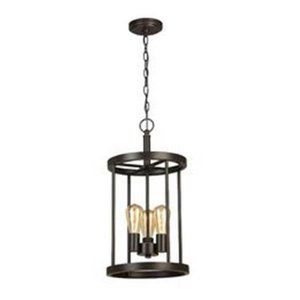 Hampton Bay Moreland 3--Light Bronze Pendant